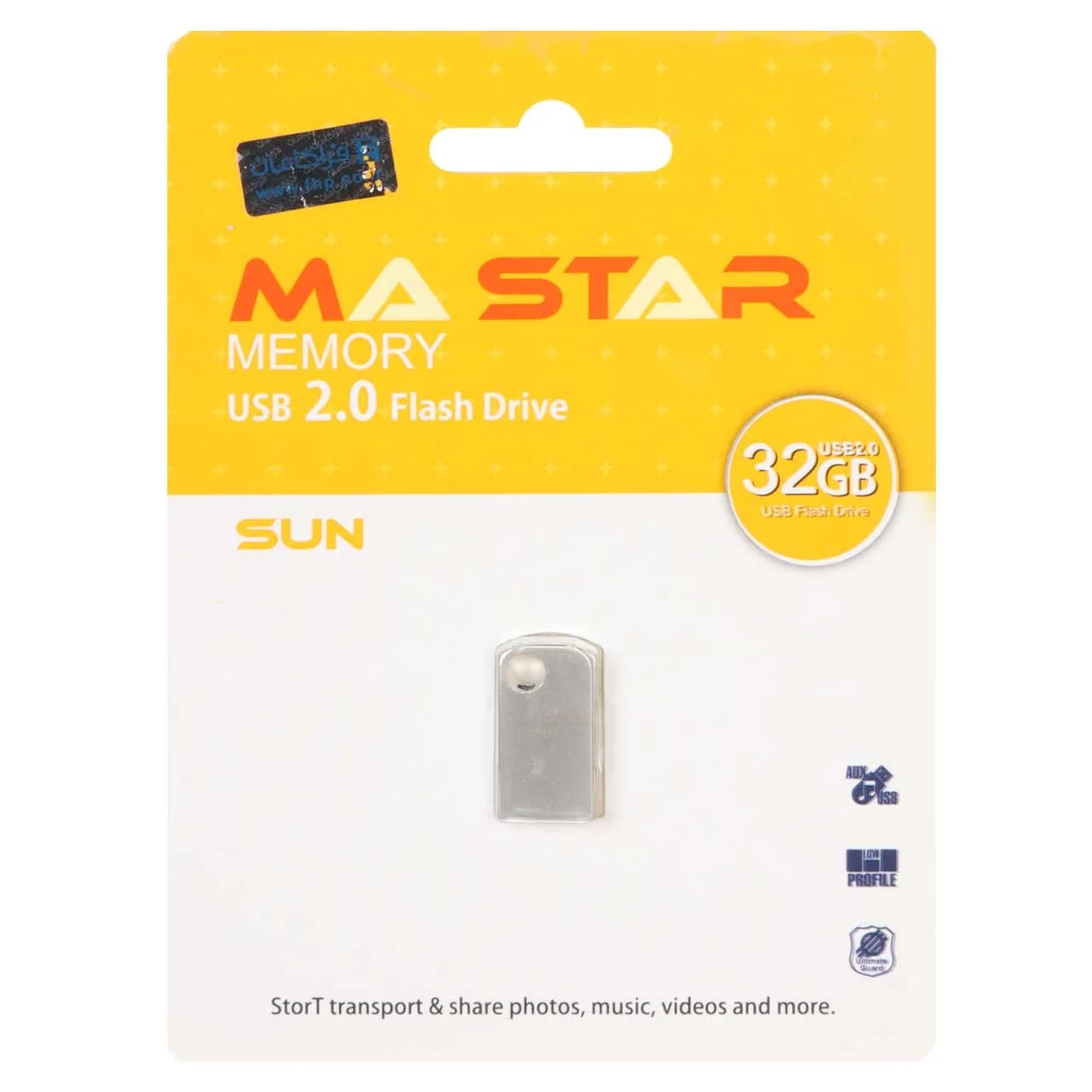MA Star Sun USB 2.0 Flash Memory – 32GB – نقره ای (گارانتی فراگامان)