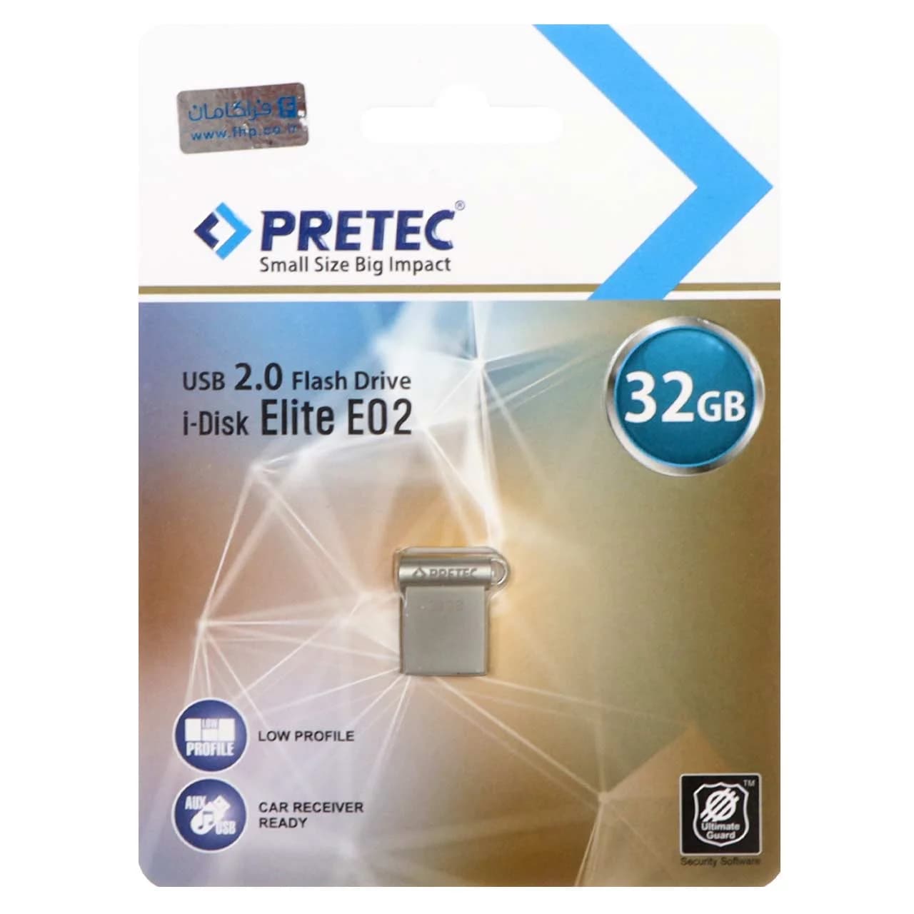 Pretec Elite E02 USB 2.0 Flash Memory – 32GB – نقره ای (گارانتی فراگامان)