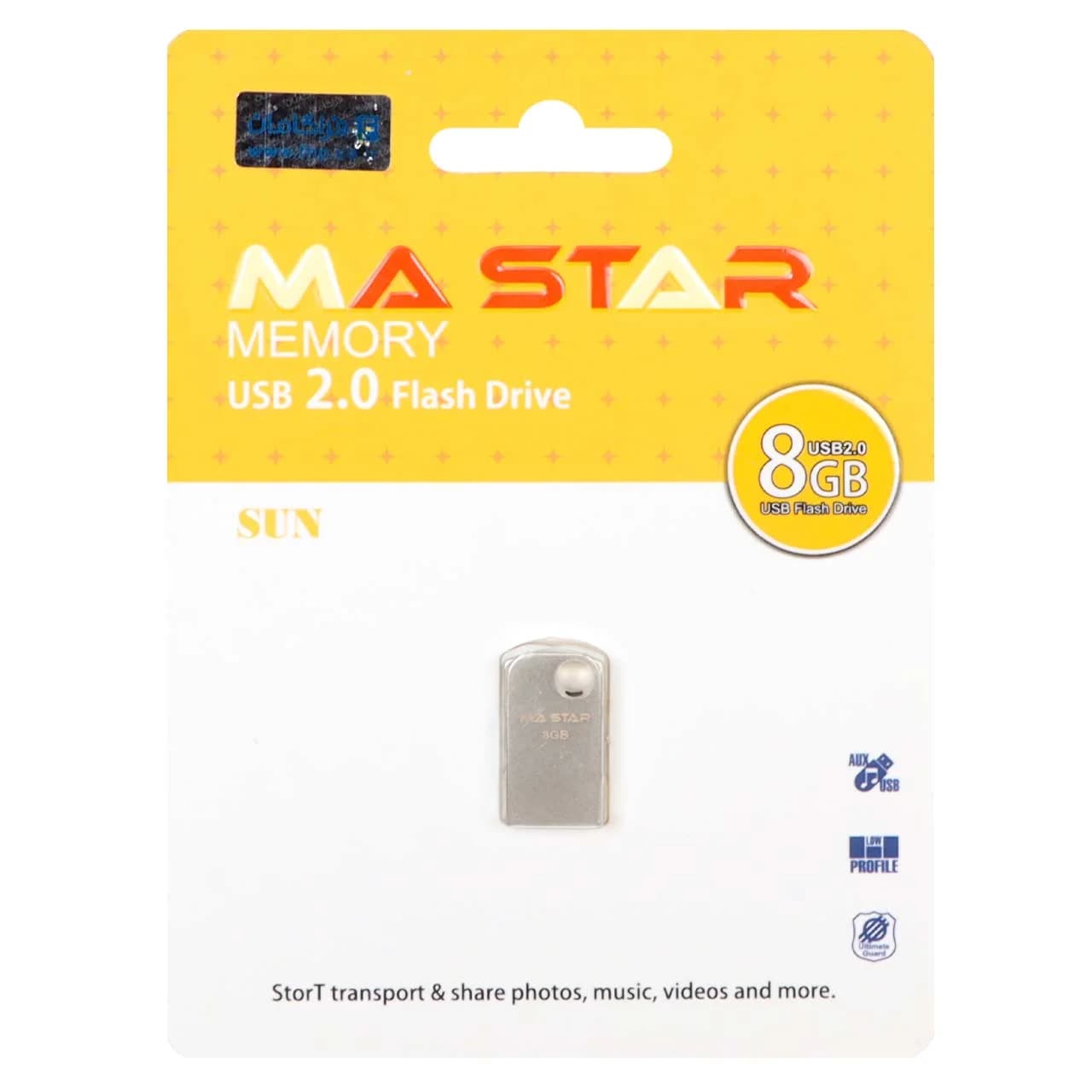 MA Star Sun USB 2.0 Flash Memory – 8GB – نقره ای (گارانتی فراگامان)