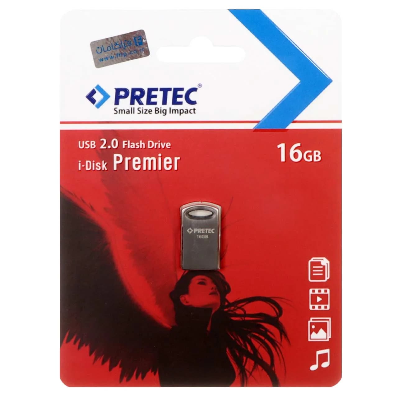 Pretec Premier USB 2.0 Flash Memory – 16GB – مشکی (گارانتی فراگامان)