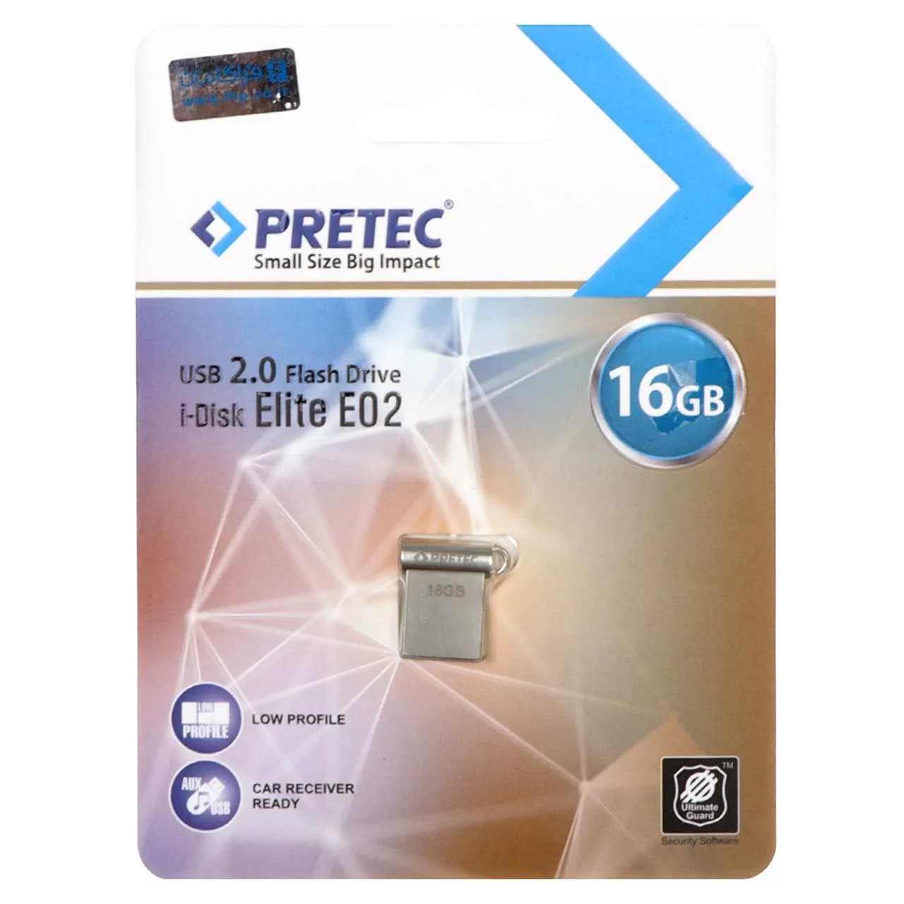 Pretec Elite E02 USB 2.0 Flash Memory – 16GB – نقره ای (گارانتی فراگامان)
