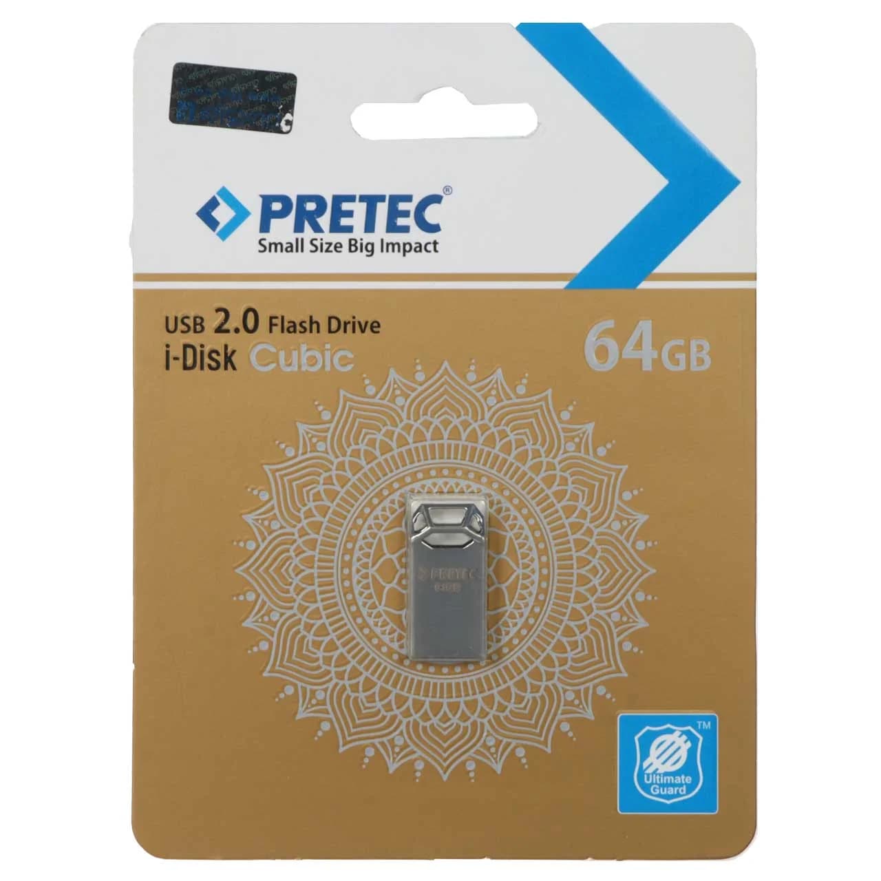 Pretec Cubic USB 2.0 Flash Memory – 64GB – نقره ای (گارانتی فراگامان)
