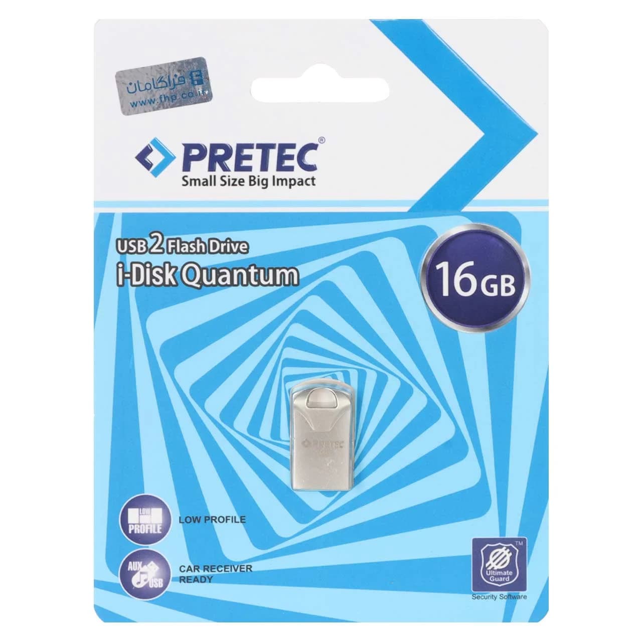 Pretec i-Disk Quantum USB 2.0 Flash Memory – 16GB – نقره ای (گارانتی فراگامان)