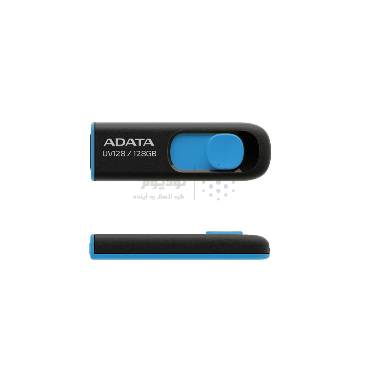 Adata UV128 USB 3.2 Flash Memory-128GB مشکی آبی (گارانتی پنج ساله آونگ) — تصویر ۲
