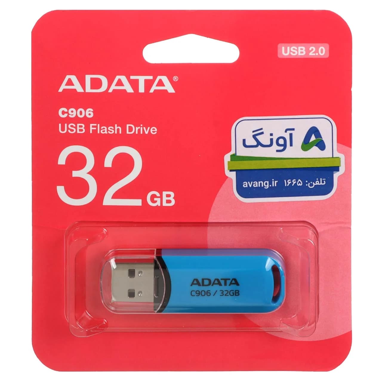 Adata C906 USB 2.0 Flash Memory – 32GB (گارانتی پنج ساله آونگ) آبی