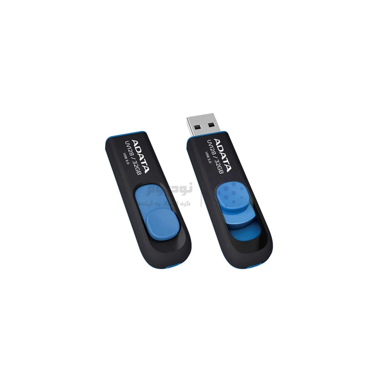 Adata UV128 USB 3.2 Flash Memory-32GB مشکی آبی – (گارانتی پنج ساله آونگ) — تصویر ۲