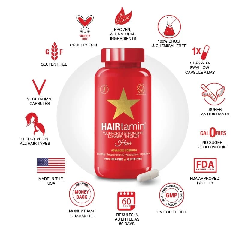 قرص تقویت کننده مو Advanced Formula هیرتامین 30 عدد — تصویر ۳
