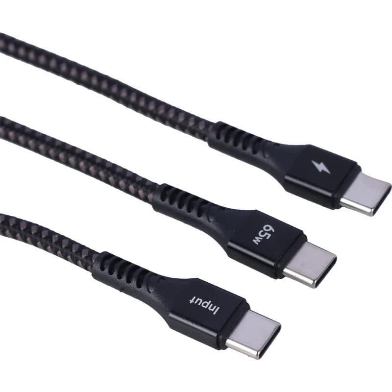 کابل دو سر فست شارژ 65 وات بودی DC210C2C12 طول 1.2 متر — تصویر ۲