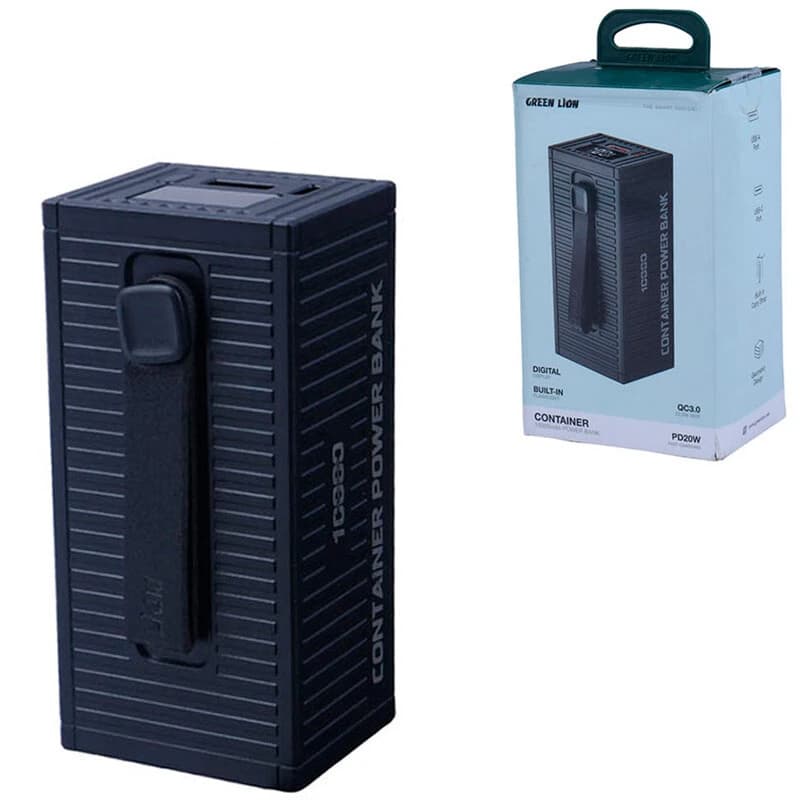 پاور بانک فست شارژ گرین لاین Container GL-PX60 GNCOTPXPB10 QC3.0 PD 22.5W ظرفیت 10000 میلی‌ آمپر ساعت