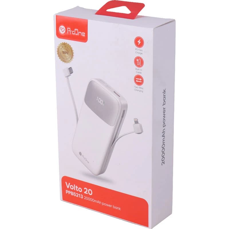 پاور بانک فست شارژ پرووان VOLTO 20 PPB5213 QC3.0 PD 22.5W ظرفیت 20000 میلی آمپر ساعت — تصویر ۴