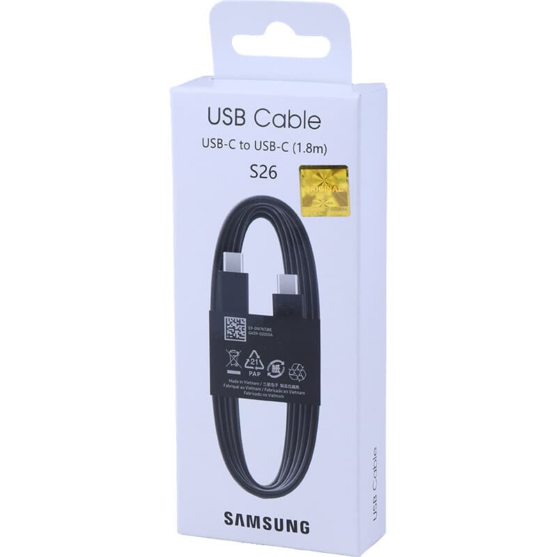 کابل دو سر تایپ سی فست شارژ 5 آمپر اورجینال سامسونگ S26 EP-DW767BBEGIN طول 1.8 متر — تصویر ۸