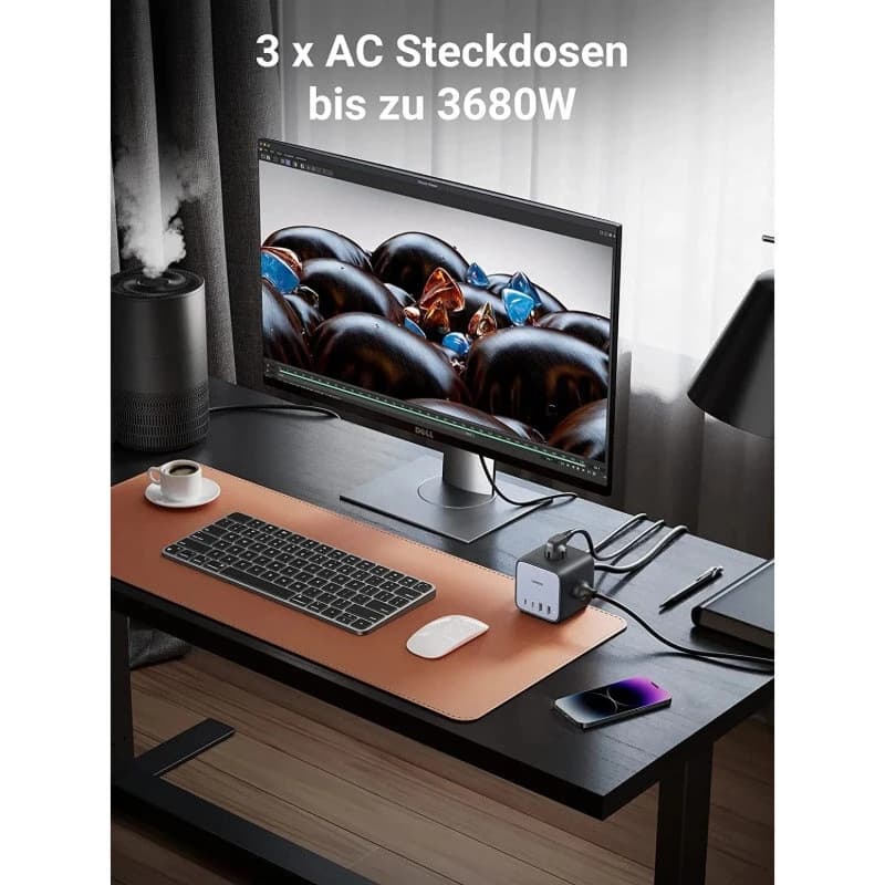 شارژر رومیزی فست شارژ 7 پورت 65 وات یوگرین Nexode CD268-60113 GaN QC4.0 PD3.0 — تصویر ۵