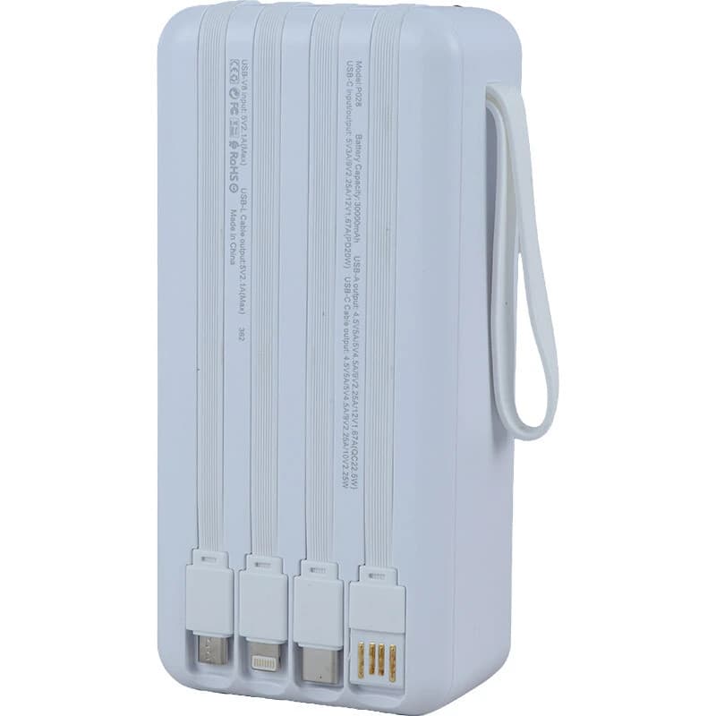 پاور بانک فست شارژ فرست یو P028 QC PD 22.5W ظرفیت 30000 میلی آمپر ساعت — تصویر ۵