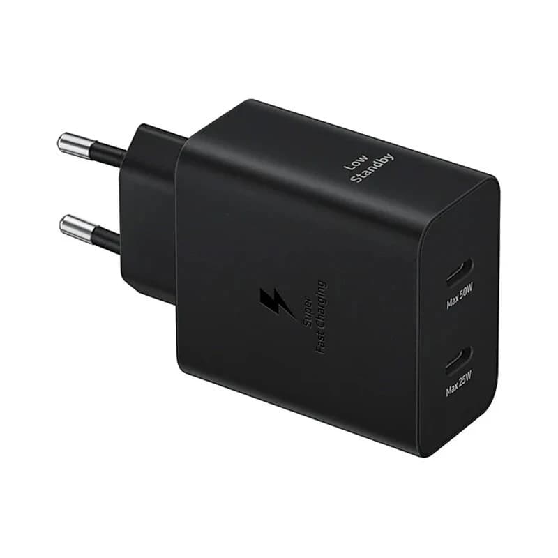 شارژر دیواری 50 وات سامسونگ EP-T5020 GaN PD3.0 5A + کابل تبدیل تایپ سی — تصویر ۴