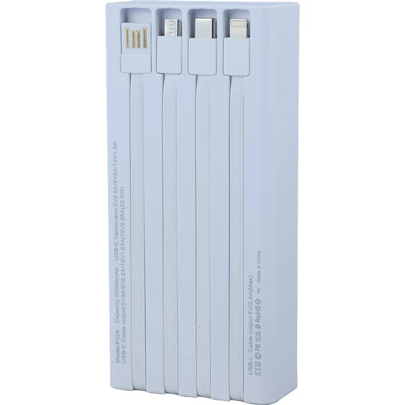 پاوربانک فست شارژ فرست یو P026 QC3.0 PD 22.5W ظرفیت 20000 میلی آمپر ساعت — تصویر ۴
