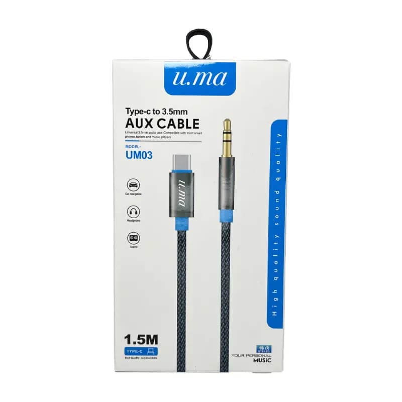 کابل AUX-TYPE C برند UMA — تصویر ۳