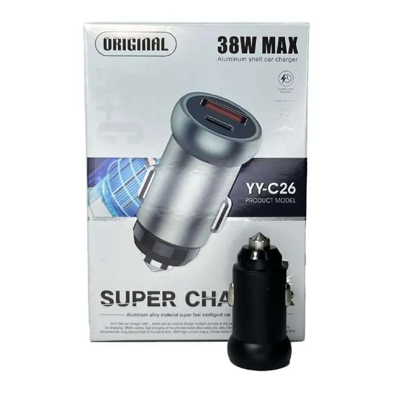 شارژر فندکی فست 38 وات مدل C26