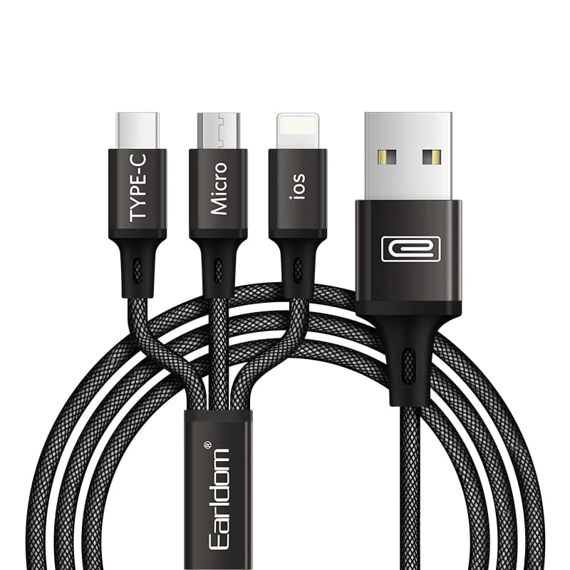 کابل 3 سر فست شارژ Earldom EC-IMC017 2.4A 1.2m