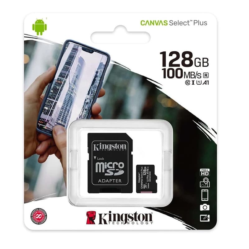 کارت حافظه 128 گیگابایت micro کینگستون مدل Canvas Select Plus — تصویر ۲