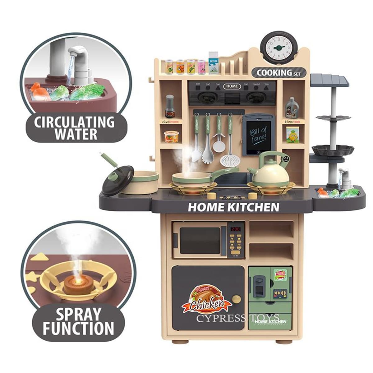 ست اسباب بازی آشپزخانه مدل Home kitchen مجموعه 92 عددی — تصویر ۲