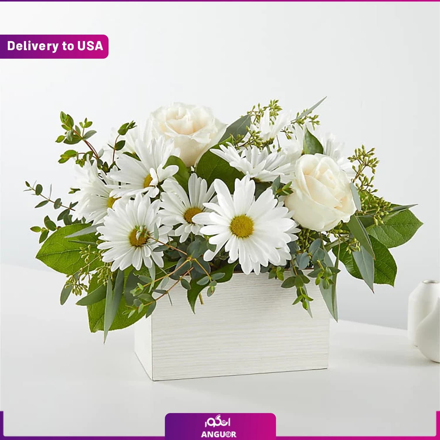 (Delivery to USA) Fresh Linen Box Bouquet — تصویر ۲