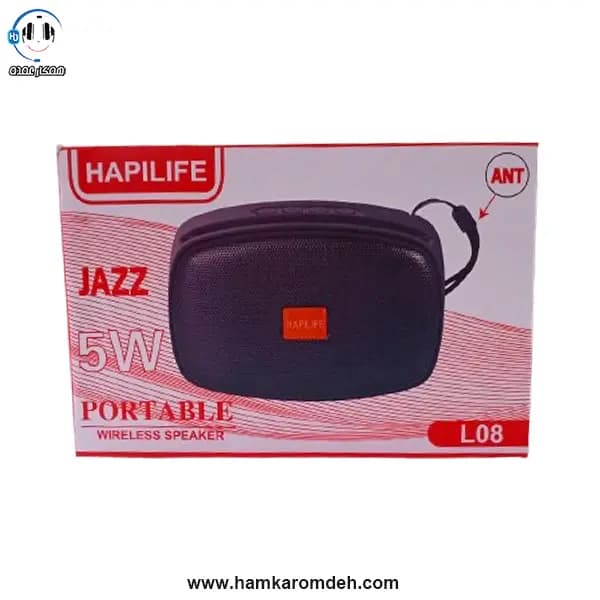 اسپیکر بلوتوثی hapilife L08 جاز Jazz — تصویر ۳