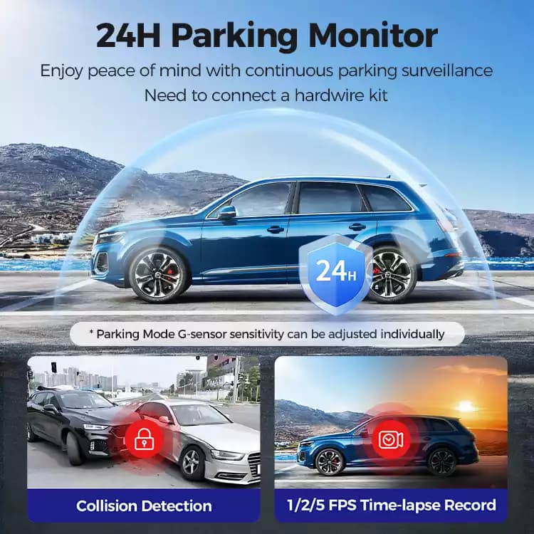 دوربین ثبت وقایع AZDOME M360 به همراه رادار نقطه کور و ADAS — تصویر ۴