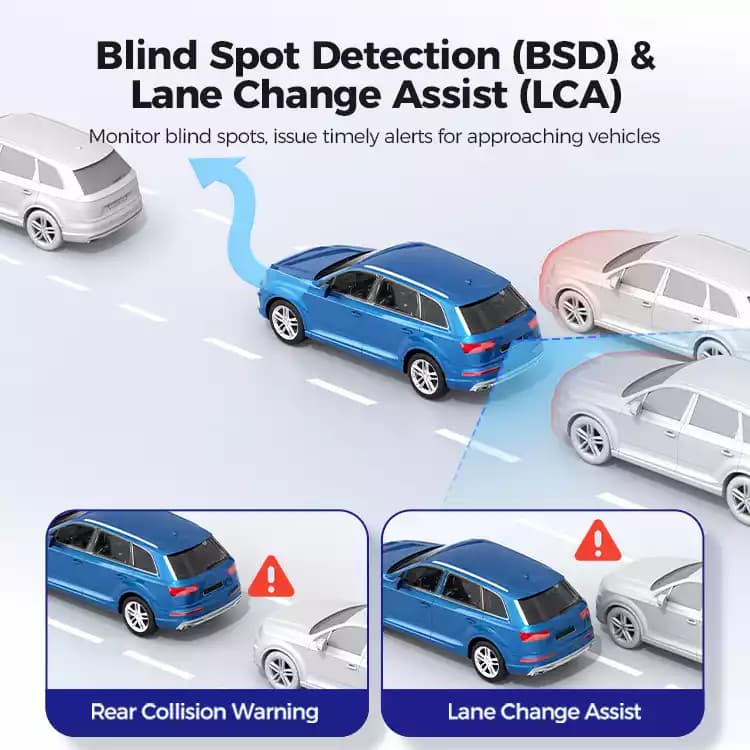 دوربین ثبت وقایع AZDOME M360 به همراه رادار نقطه کور و ADAS — تصویر ۵