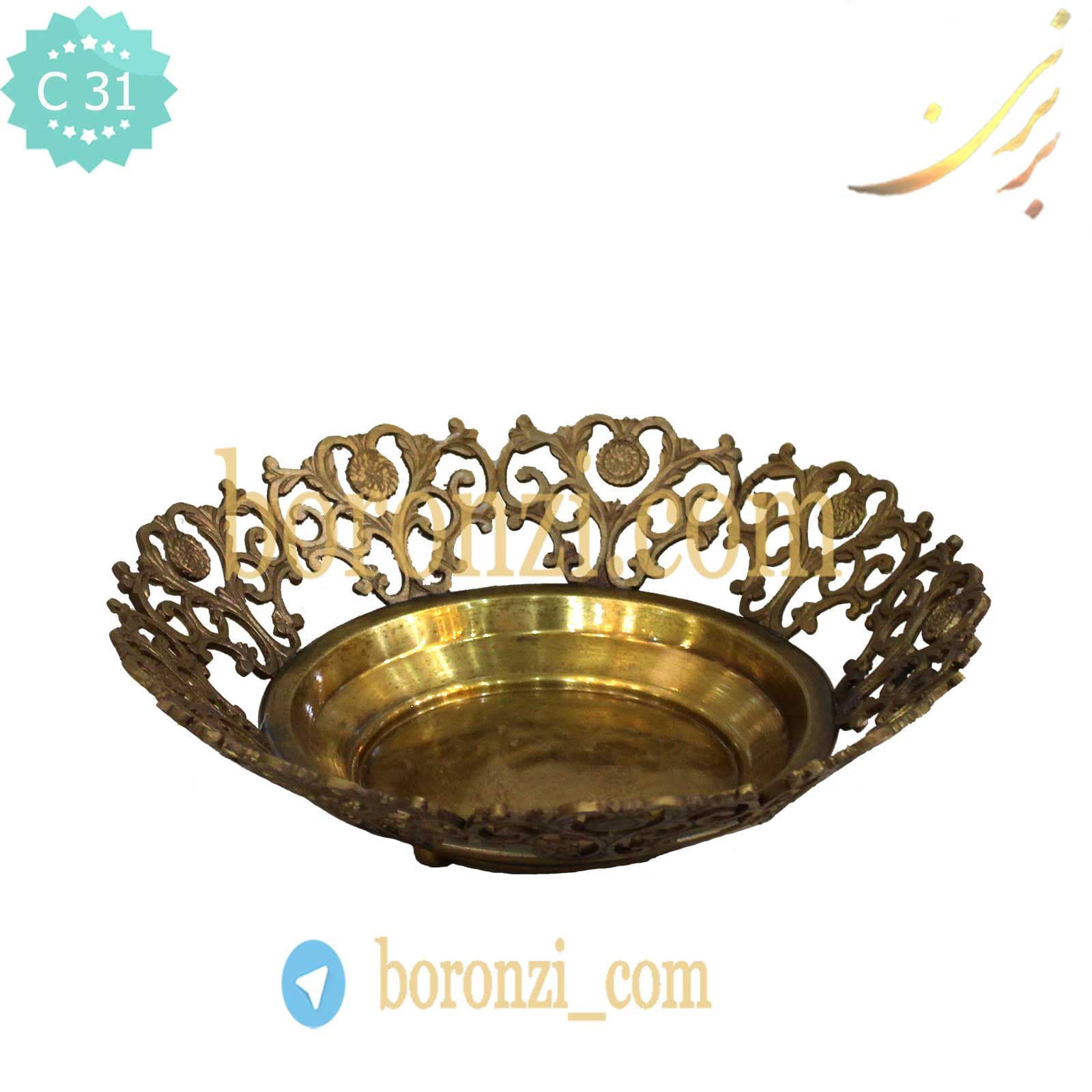 گز خوری طرح گل برنجی آنتیک کد ۱۴۸۸