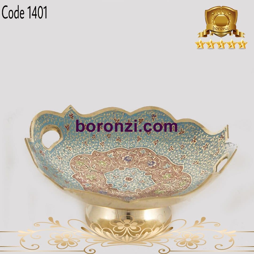 میوه خوری برنجی هندی مینا کاری کد ۱۴۰۱ — تصویر ۲