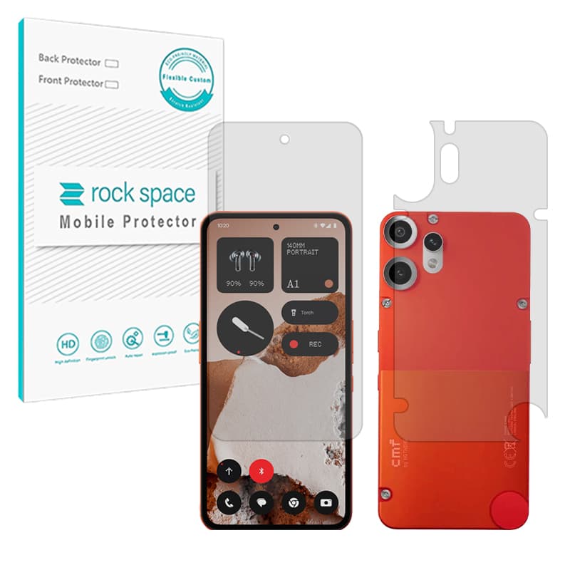 گلس صفحه نمایش و پشت گوشی ناتینگ CMF Phone 2 Pro مدل نانو هیدروژل مات برند راک اسپیس