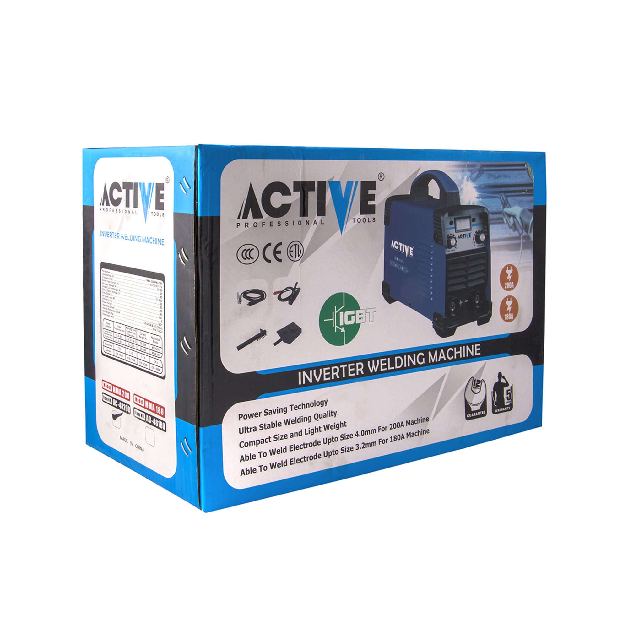 دستگاه جوش اینورتر 180 آمپر اکتیو تولز مدل AC-48180 — تصویر ۵