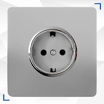 کلید و پریز آسیا مدل کریستال نقره نقره — تصویر ۸