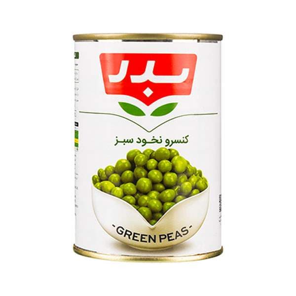 کنسرو نخود فرنگی 430 گرمی بدر در کارتن 12 عددی
