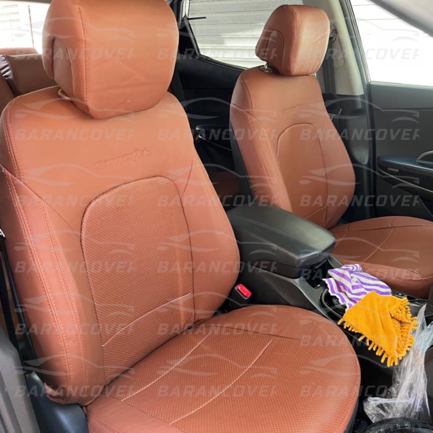 روکش صندلی هیوندا سانتافه ix45 چرم رنگ مارون تیره — تصویر ۴