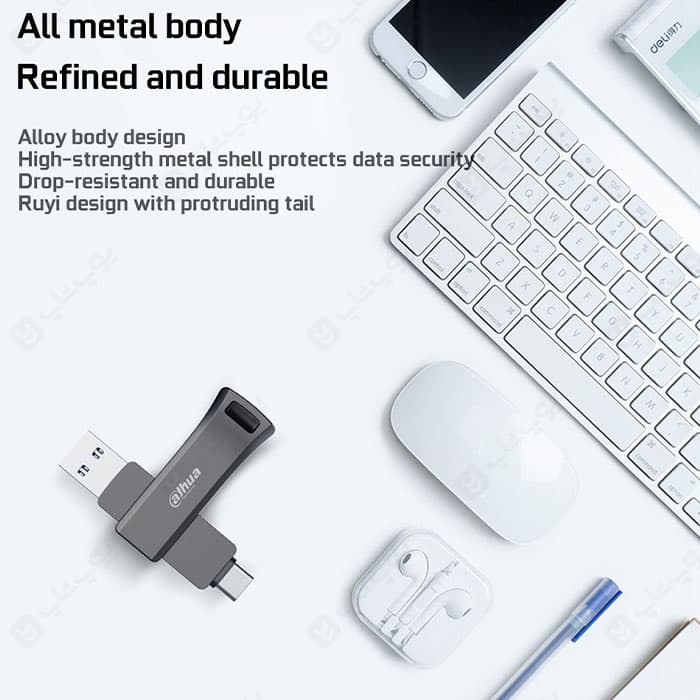 فلش مموری OTG داهوا مدل P629 USB3.2 Gen1 ظرفیت 32 گیگابایت — تصویر ۳