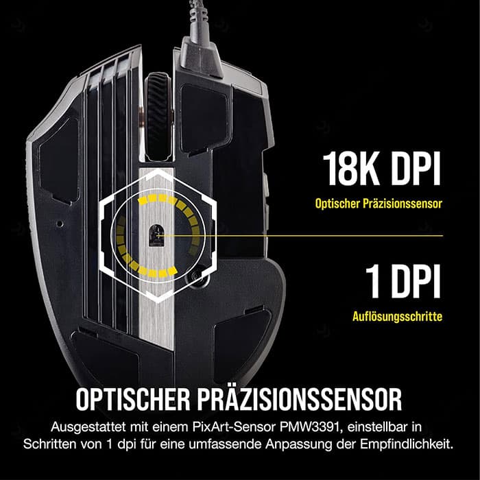 موس سیمی گیمینگ کورسیر مدل Scimitar RGB Elite — تصویر ۳
