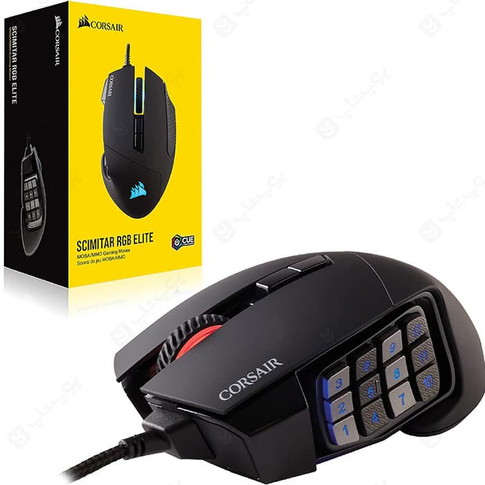 موس سیمی گیمینگ کورسیر مدل Scimitar RGB Elite — تصویر ۵