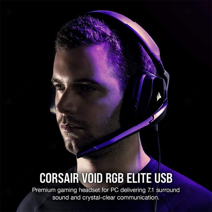 هدست سیمی گیمینگ کورسیر مدل Void RGB Elite با صدای 7.1 کانال — تصویر ۳