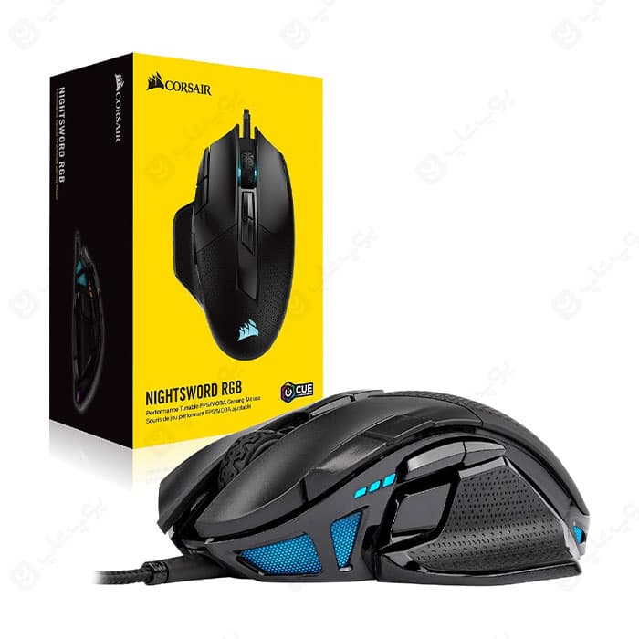 موس سیمی گیمینگ کورسیر مدل NIGHTSWORD RGB — تصویر ۲