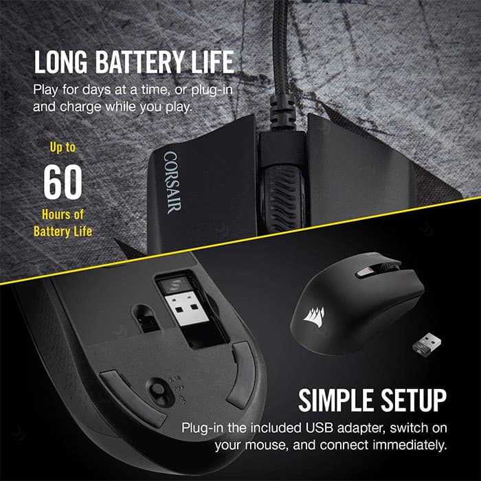 موس بی سیم گیمینگ کورسیر مدل Harpoon RGB — تصویر ۴