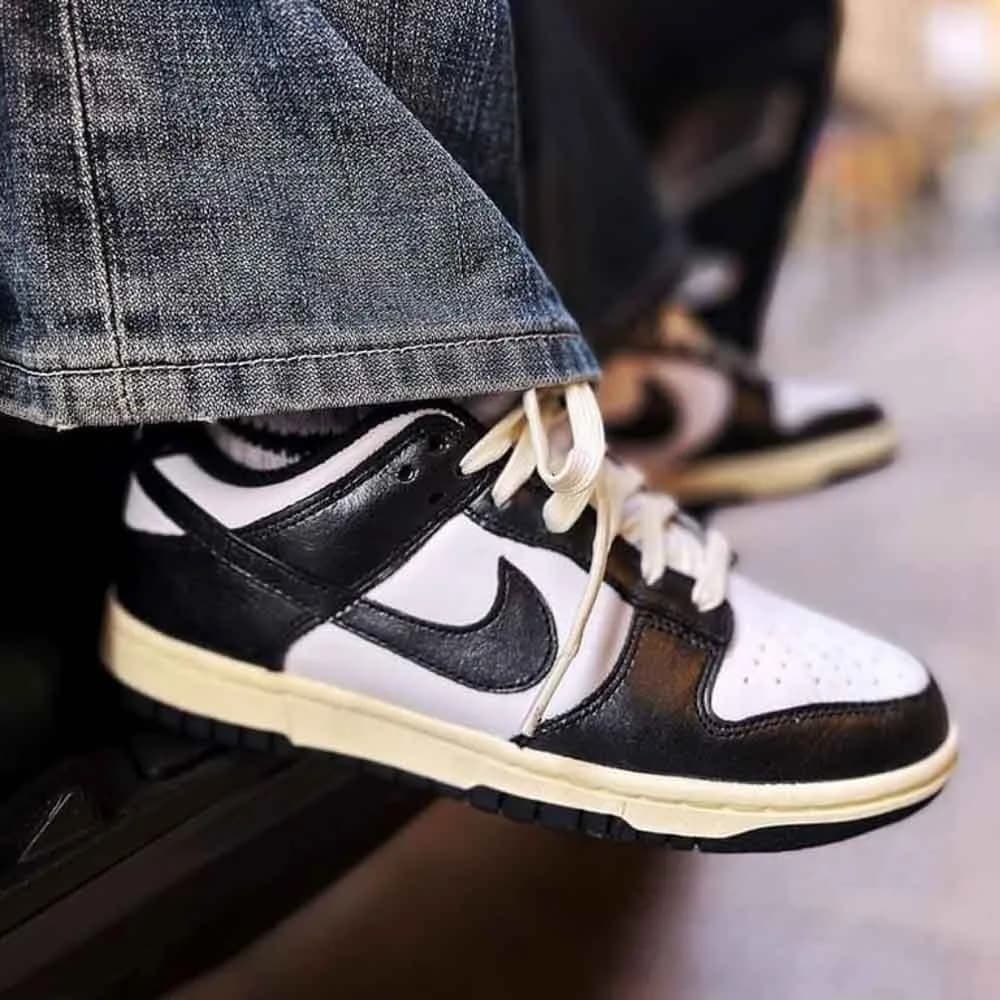 کتونی Nike مدل Dunk Low PRM Vintage Panda – FQ8899-100 — تصویر ۷