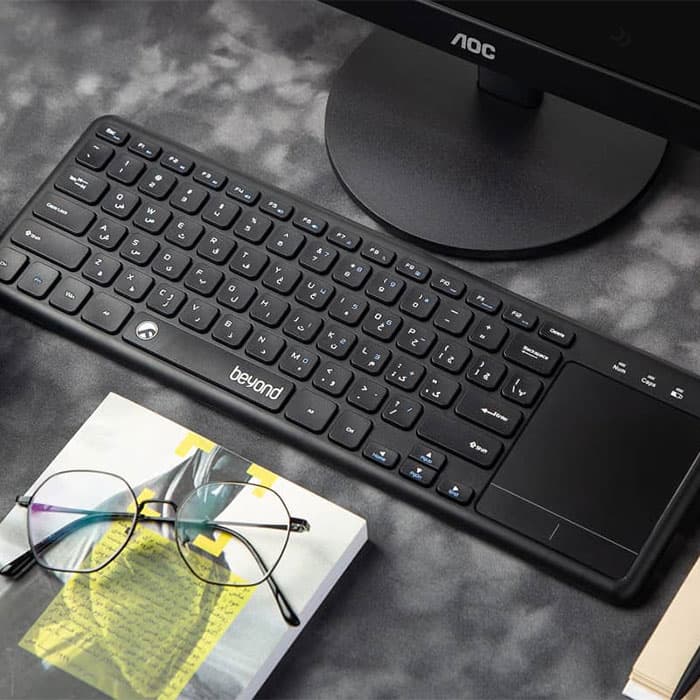کیبورد تاچ پد دار بی سیم بیاند مدل BK-6801RF — تصویر ۴
