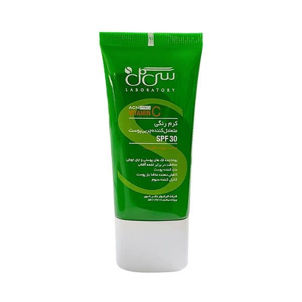 کرم CC رنگی متعادل کننده چربی پوست SPF30 سی گل 40 میلی لیتر