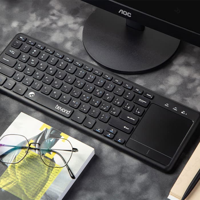 کیبورد تاچ پد دار بی سیم بیاند مدل BK-6802 BT — تصویر ۳