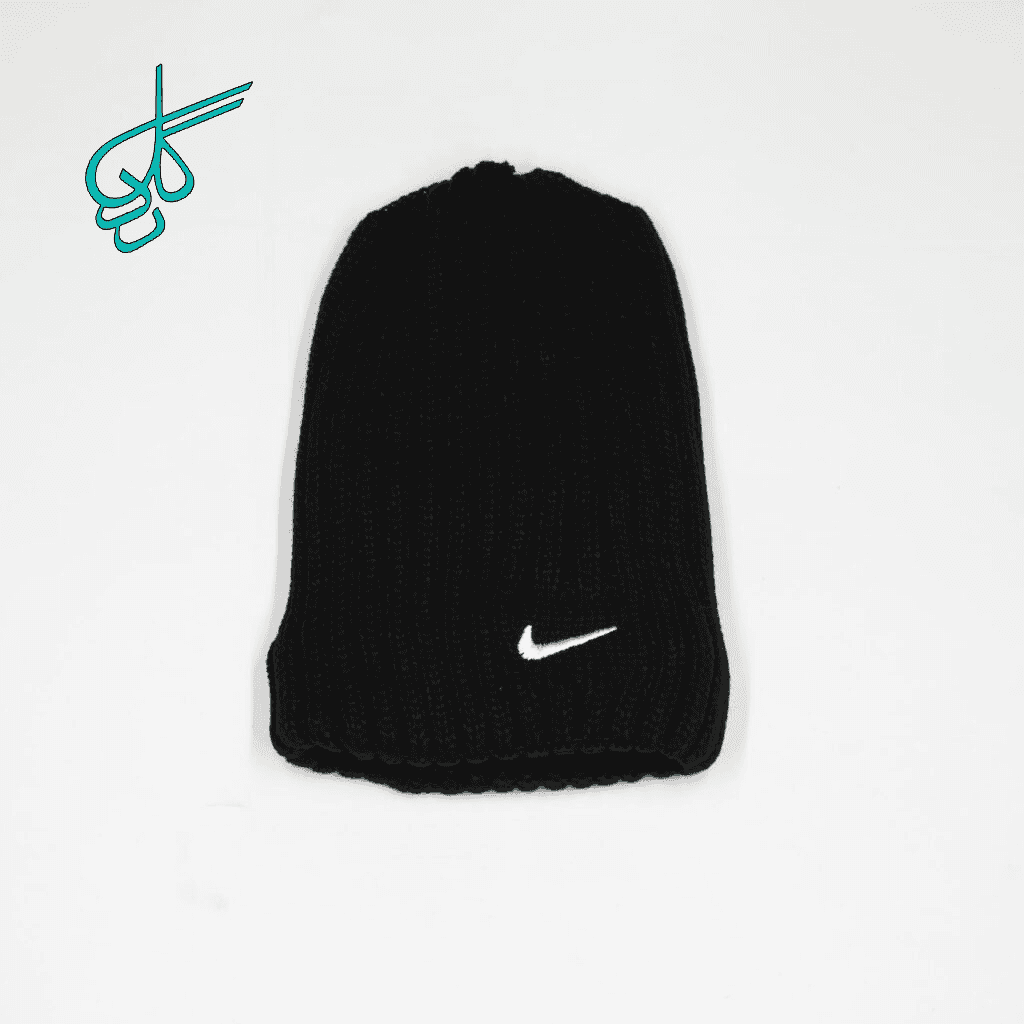 کلاه بافت انریکو داخل پولیش گلدوزی نایک مشکی کد 2815561 — تصویر ۲