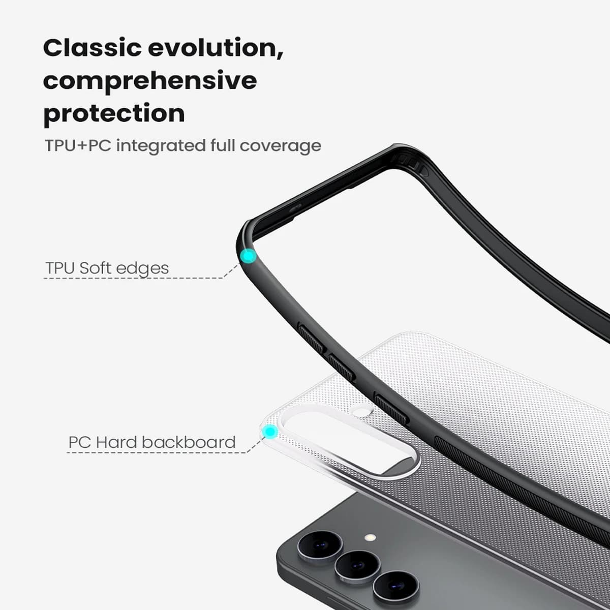 قاب دودی ضدضربه Samsung Galaxy S25 FE مارک نیلکین مدل Super Frosted Shield Pro Clear — تصویر ۷