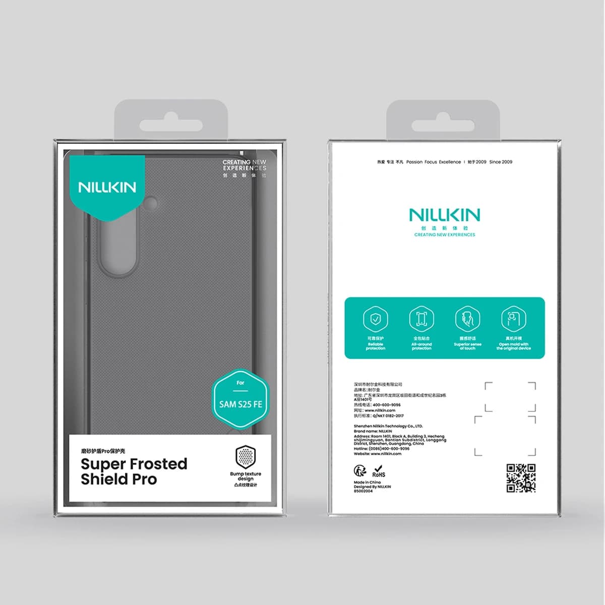 قاب دودی ضدضربه Samsung Galaxy S25 FE مارک نیلکین مدل Super Frosted Shield Pro Clear — تصویر ۲