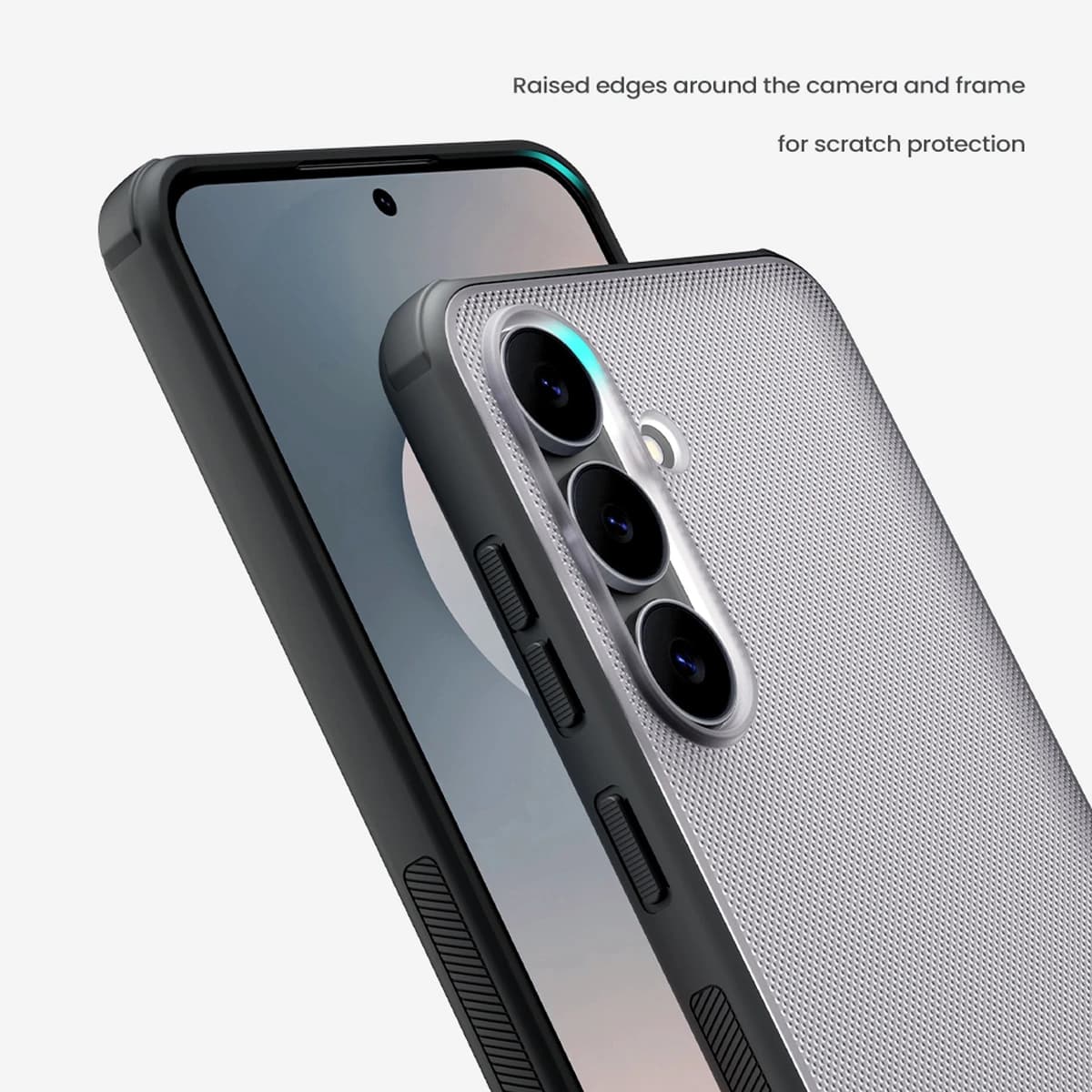 قاب دودی ضدضربه Samsung Galaxy S25 FE مارک نیلکین مدل Super Frosted Shield Pro Clear — تصویر ۵