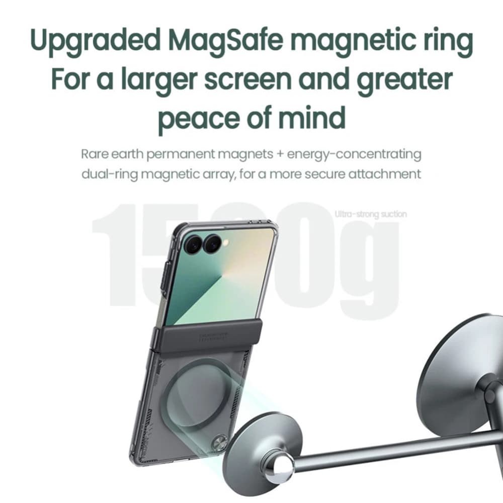 قاب کریستالی مگ سیف Samsung Galaxy Z Flip 7 مارک نیلکین مدل Iceblade Magnetic — تصویر ۳
